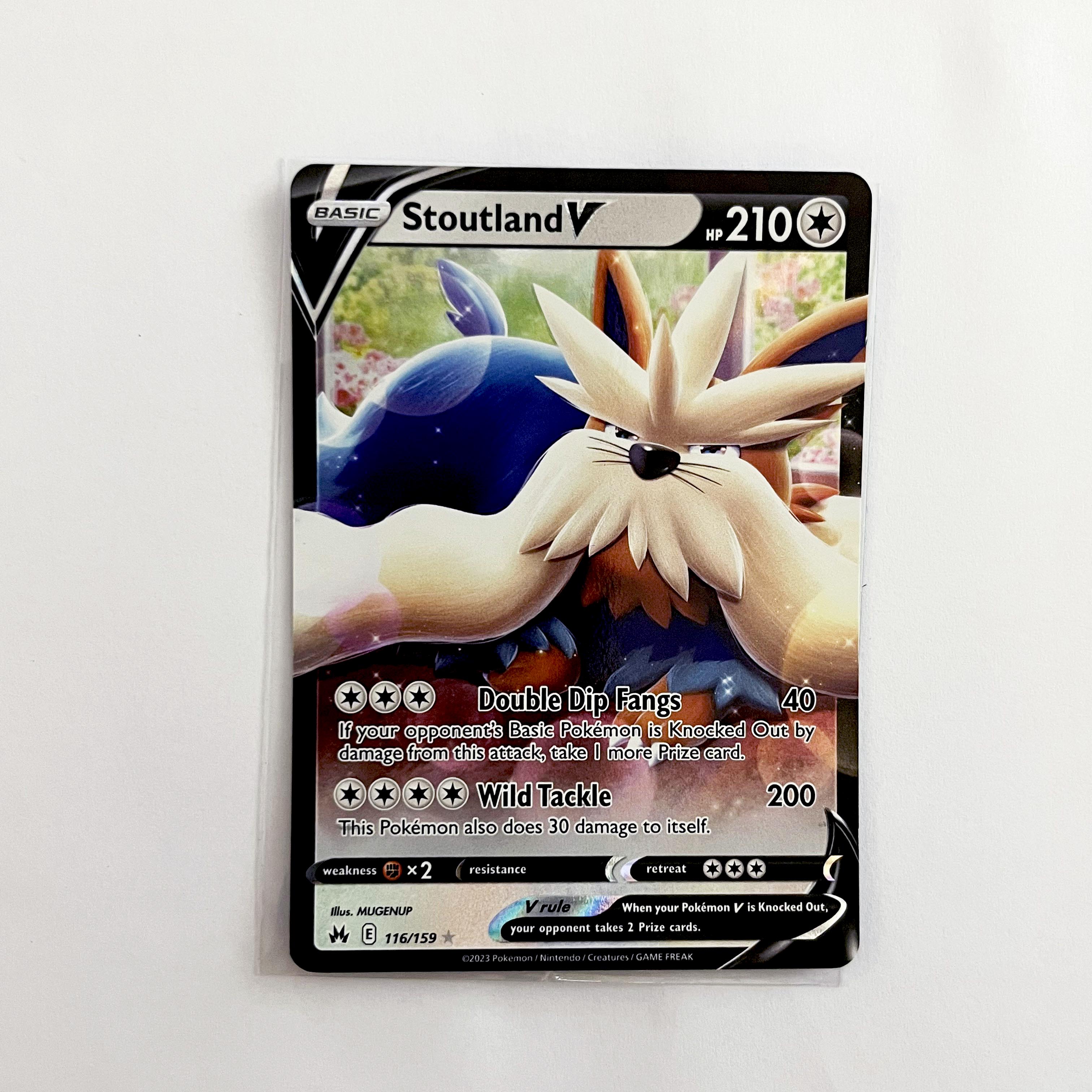 stoutland v pokemon card value Pokemon TCG - Stoutland V Crown Zenith Full Art Holo Card 116/159